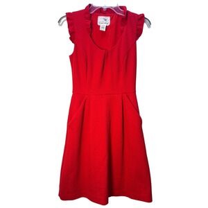Anthropologie Dress Tabitha Red‎ Fairy Preppy Romantic Feminine Babydoll NYE 2